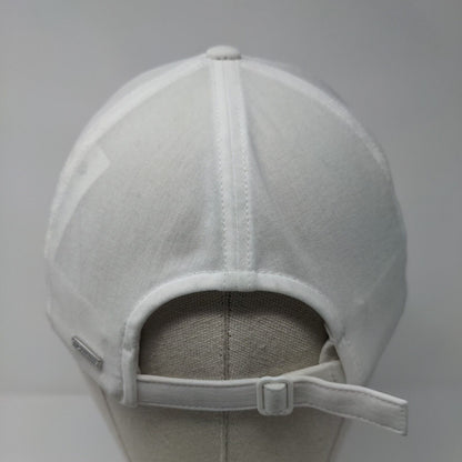 Lululemon Slideback Hat White OSFA Adjustable Embroidered Vented Holes 6 Panel