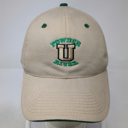 Outdoor Cap Powder River U Logo Beige Baseball Cap One Size Strapback Hat Green