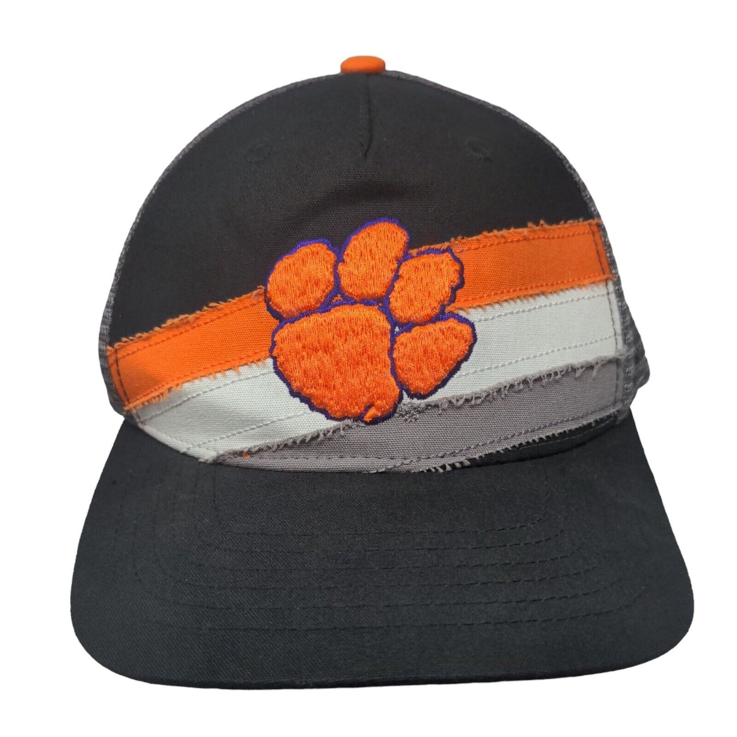 Clemson Tigers Snapback Mesh Back Trucker Hat Multi One Size Colorblock
