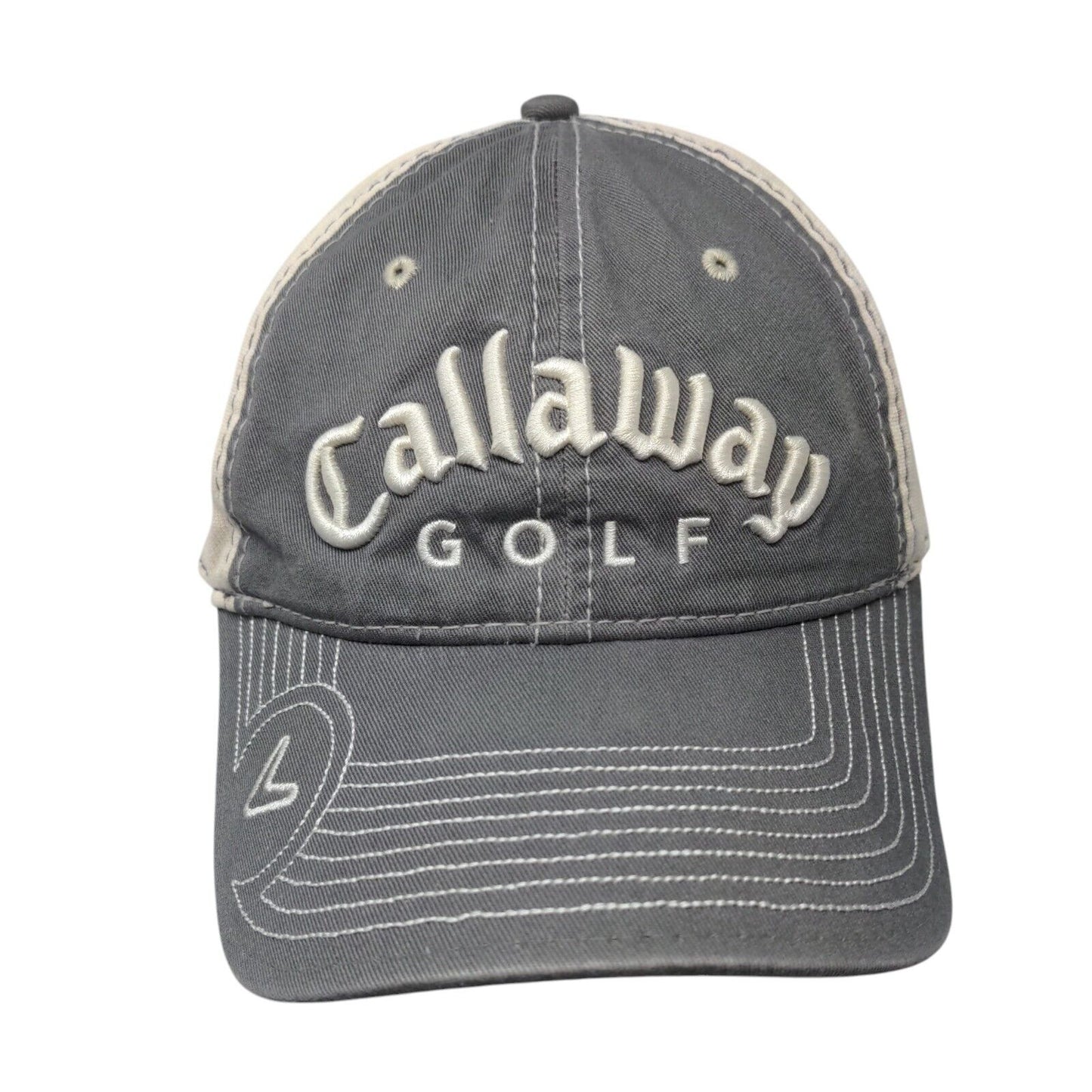 Callaway Golf Slideback Hat Gray OSFA Adjustable Embroidered 6 Panel New Era