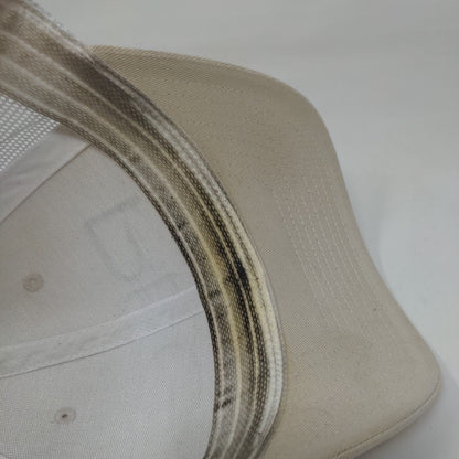 PFG Performance Fishing Gear Snapback Trucker Hat Tan OS Mesh Back Columbia