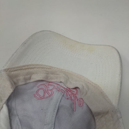 Bride Strapback Hat White One Size Adjustable Embroidered Logo 6 Panel