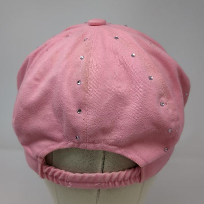 Ringling Bros Pink Army Cap Hat OS Rhinestones RBBB Sparkle Jeweled Logo Twill
