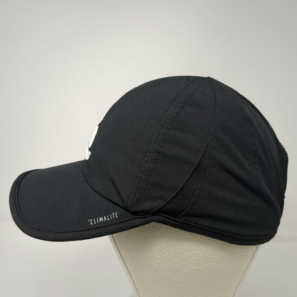 Adidas Baseball Cap Black One Size Strapback Climalite Mesh Side Panels Hat