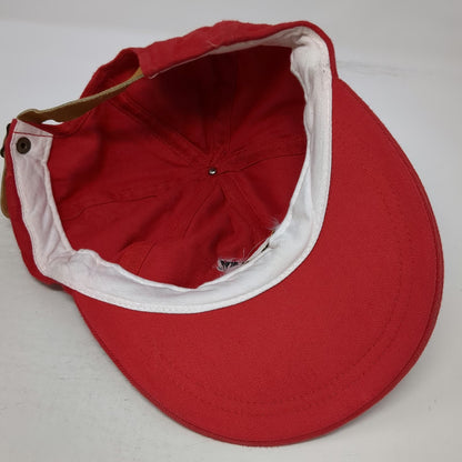Mount Gay Rum Baseball Cap Red One Size Leather Strapback 1997 Hospice Regatta