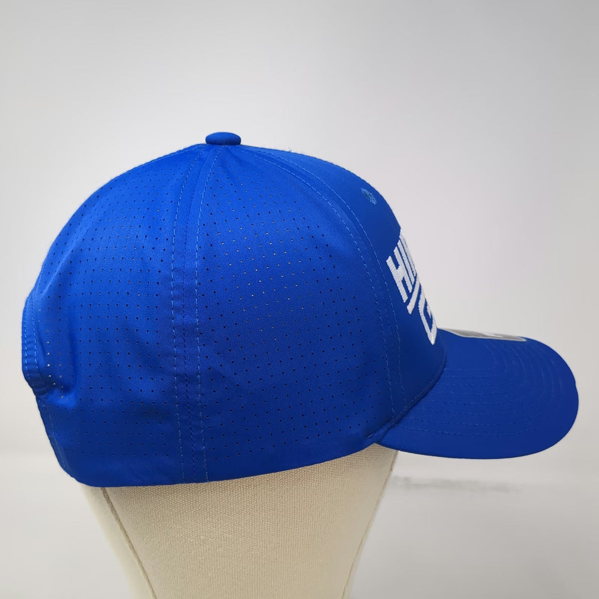 Sport-Tek Trucker Hat Blue One Size Hirning GMC Snapback Laser Cut Ventilation