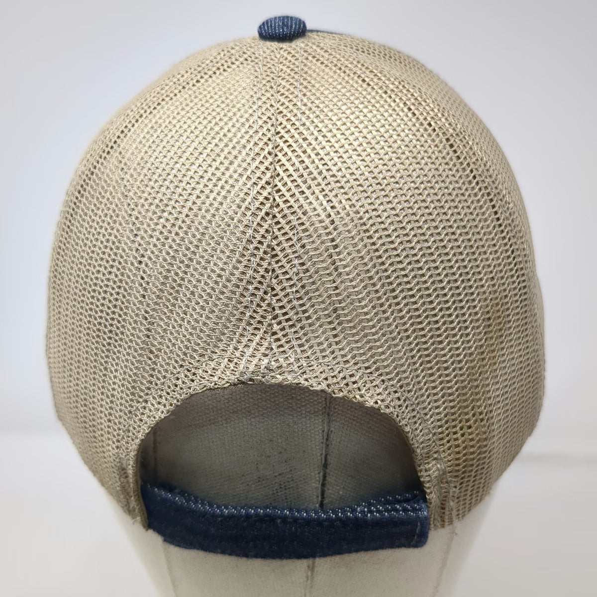 Union Resource Marketing Baseball Cap Blue Beige One Size Mesh Back Denim Hat