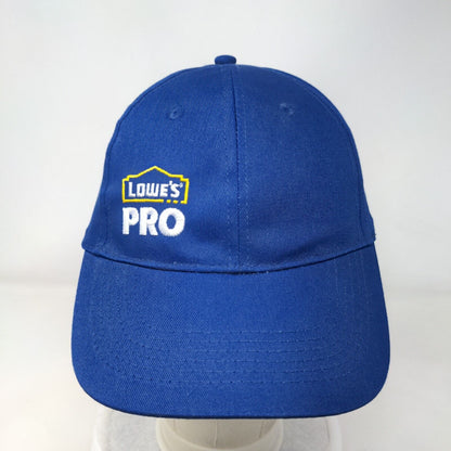 Lowe's Pro Snapback Hat Blue One Size Embroidered Adjustable 6 Panel