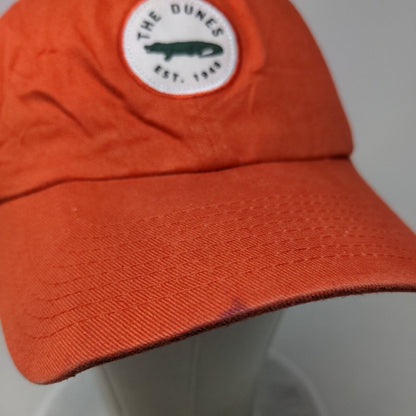 The Dunes Est. 1948 Slideback Hat Orange One Size Classic Cut Patch Logo Ahead