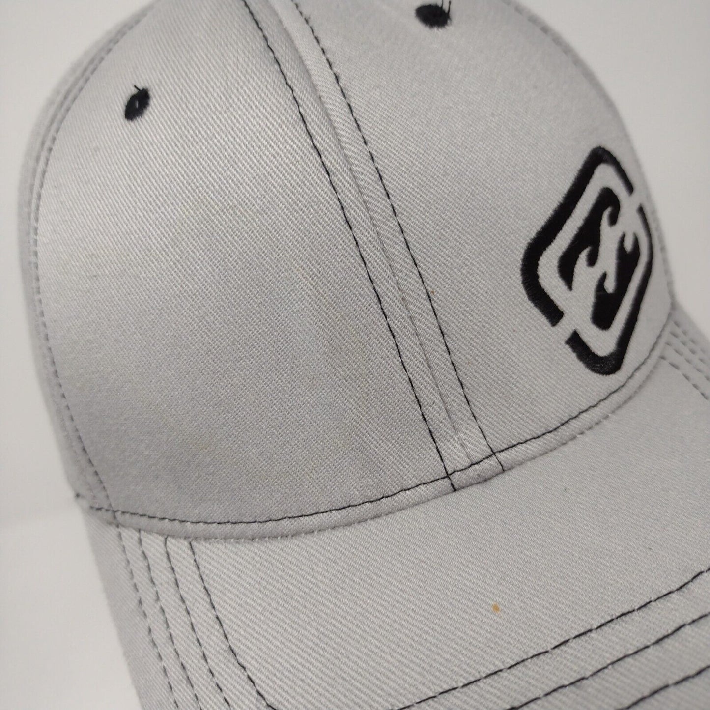 Billabong Fitted Hat Gray OSFA Solid Embroidered Flexfit Vent Holes