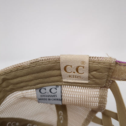 C.C Exclusives Kids Strapback Trucker Hat Multi OSFA Mesh Back Ponytail