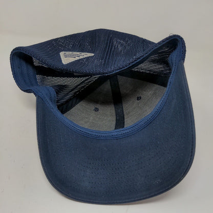 Columbia PFG Men's Fitted Hat Blue Size S/M Embroidered Fish Flag Patriotic