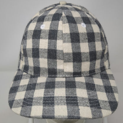 COCUS POCUS Baseball Cap Gray Black One Size Buffalo Check Plaid Slideback Hat