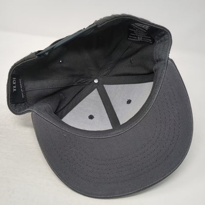 Troy Lee Designs Snapback Hat Gray One Size Embroidered Logo Flat Brim Wool Cap