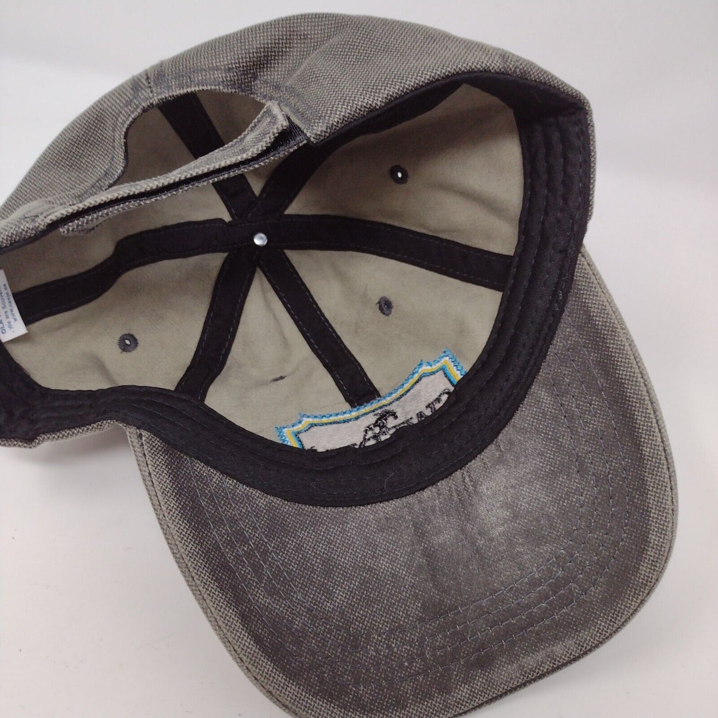 Sweden Strapback Hat Gray OSFA Adjustable Embroidered 6 Panel Polyester