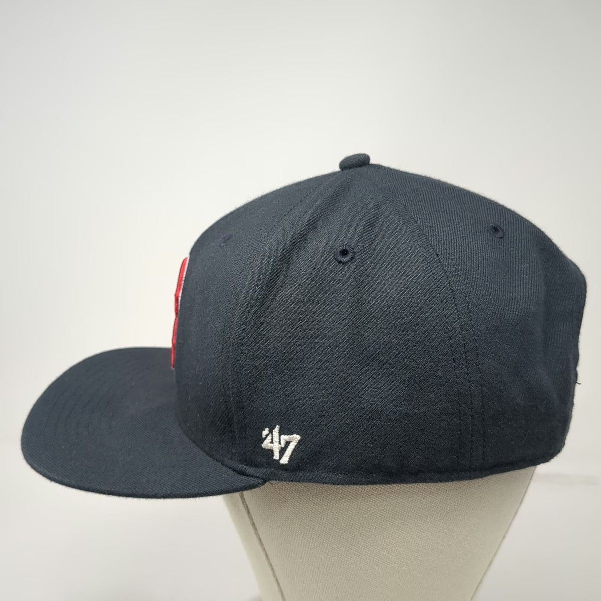 '47 Boston Red Sox MLB Snapback Hat Black Red White One Size Flat Brim Fenway