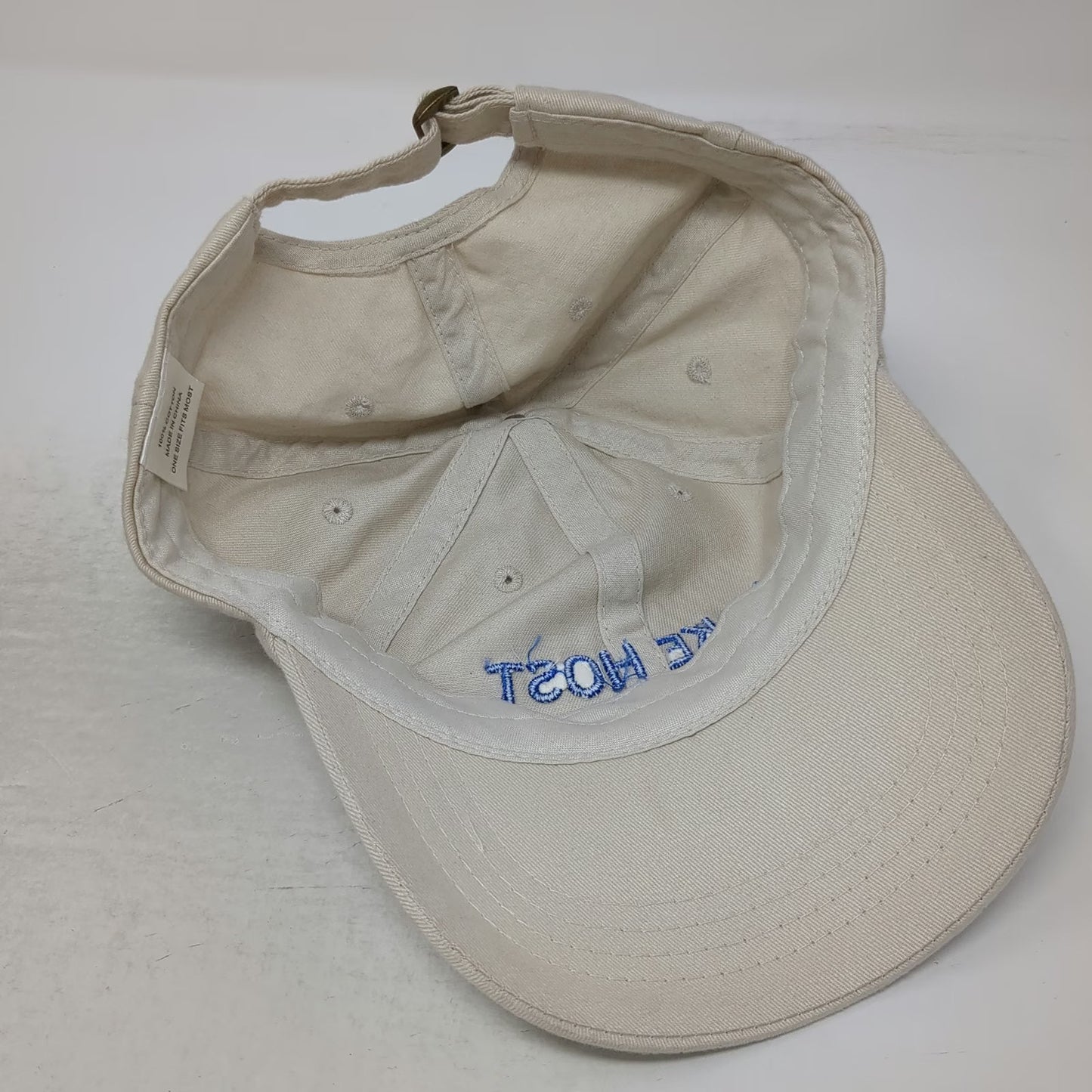 NH Lakes Association Lake Host Baseball Cap Beige One Size Adjustable Cotton Hat