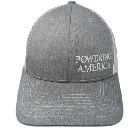 Richardson Trucker Hat Gray One Size Powering America Snapback Mesh Back Hat