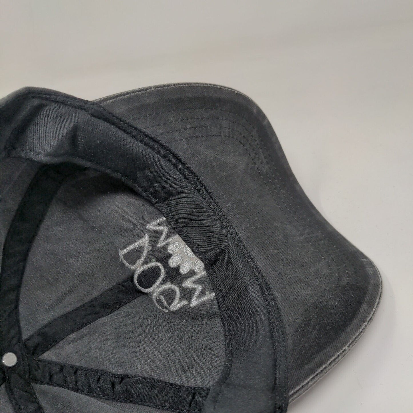 Dog Mom Paw Slideback Hat Gray OSFM Adjustable Embroidered 6 Panel