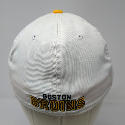 Boston Bruins NHL Reebok White Yellow Black XL Face Off Embroidered Logo Hat