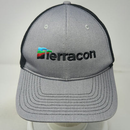 Port Authority Trucker Hat Gray Black One Size Mesh Snapback Terracon Logo