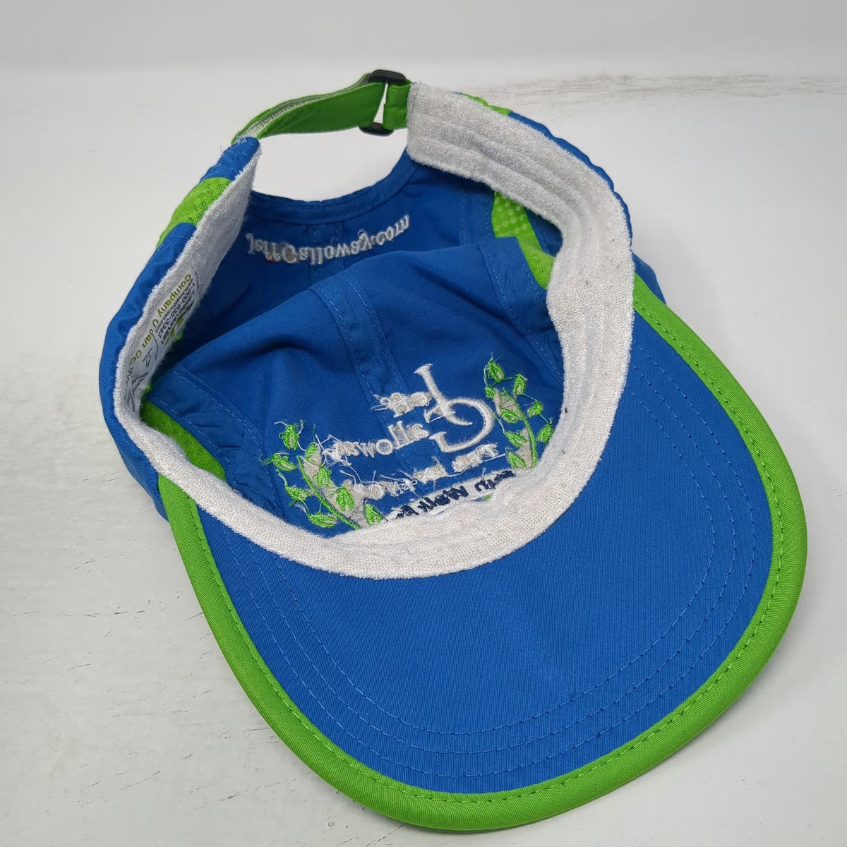 Leslie Jordan Baseball Cap Blue One Size Performance Mesh Training Marathon Hat