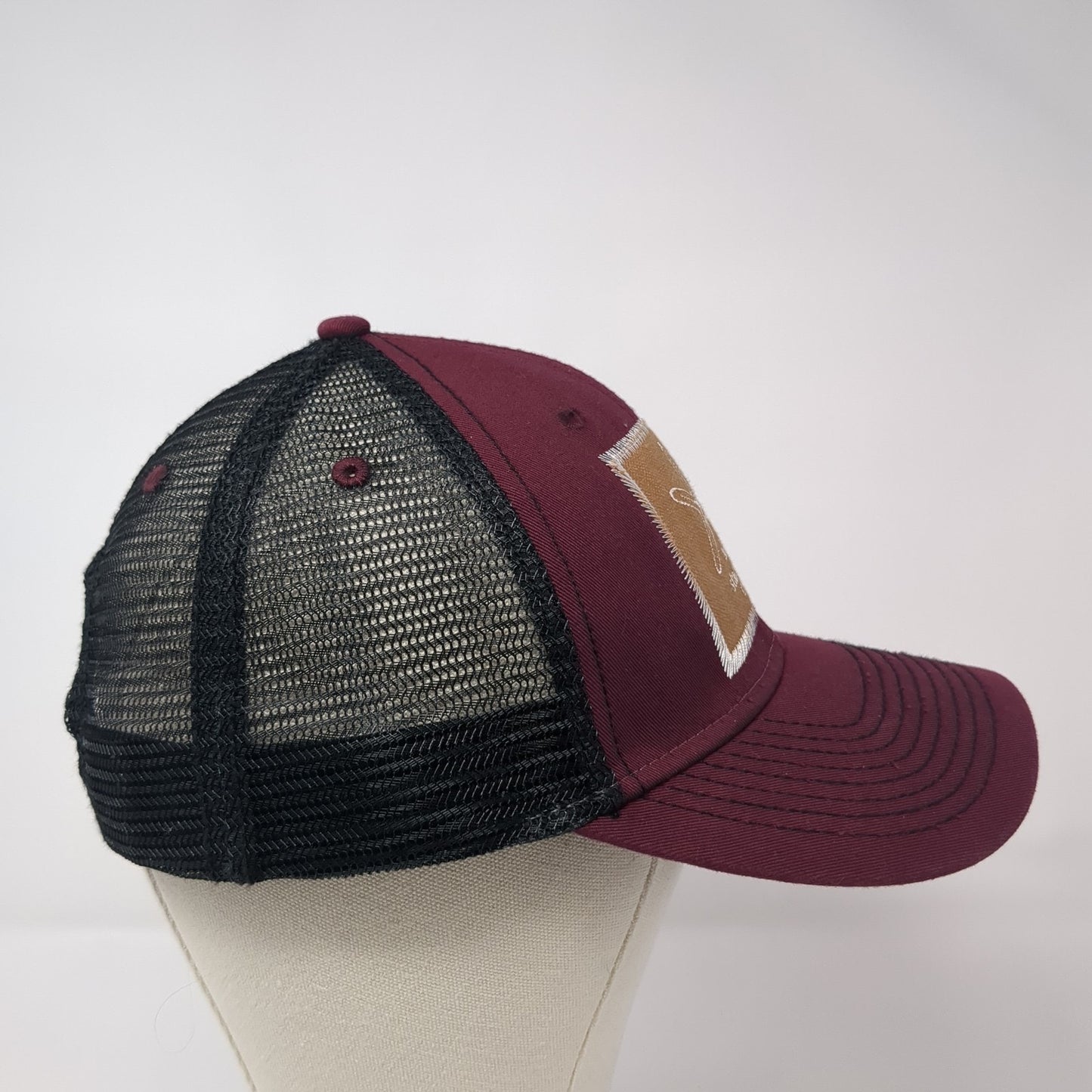 AK Starfish Co. Patch Snapback Trucker Hat Red One Size Mesh Back Ouray