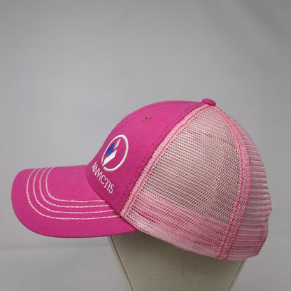 Innvictis Simplot Grower Solutions Strapback Trucker Hat Pink One Size Mesh Back