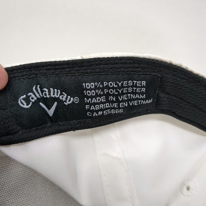 Callaway Baseball Cap White One Size Purple Logo Performance Strapback Golf Hat