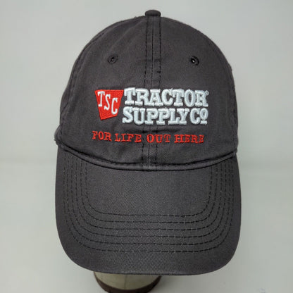 Tractor Supply Co Men's Slideback Hat Gray Adjustable Embroidered Logo Cotton