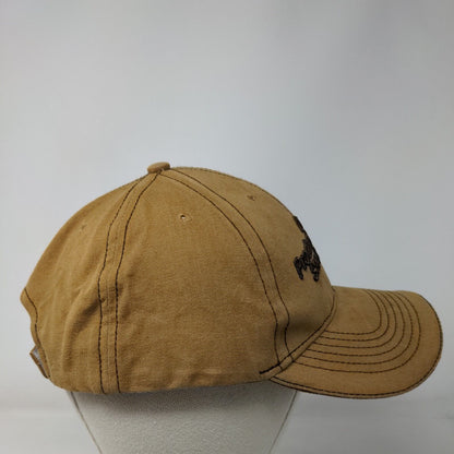Crop Production Services Strapback Hat Tan One Size Embroidered 6 Panel