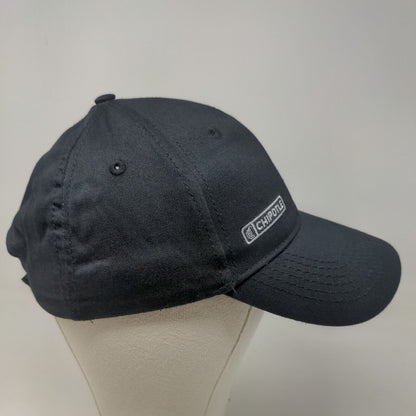 Chipotle Men's Strapback Hat Black Size OSFM Embroidered Logo Employee Uniform