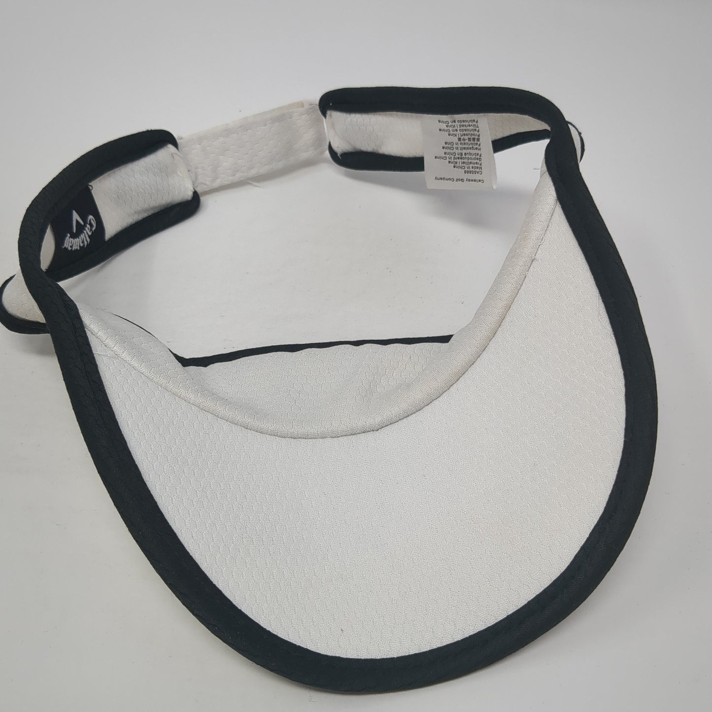 Callaway Sun Visor Cap White One Size Adjustable Lightweight Embroidered