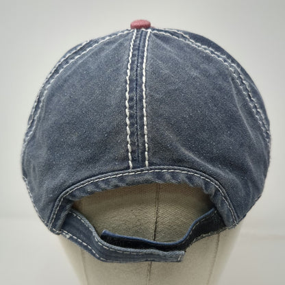 Pugs Baseball Cap Red Blue One Size Cotton Contrast Stitching Strapback Hat