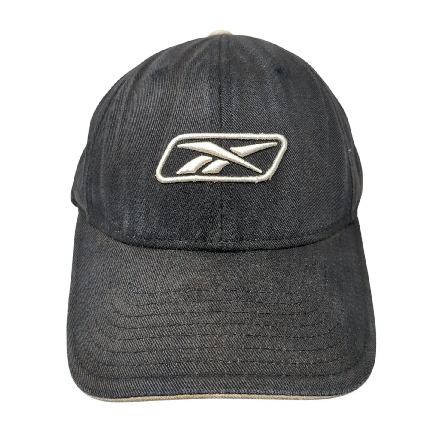 Reebok Strapback Hat Black One Size Embroidered Logo Adjustable 6 Panel