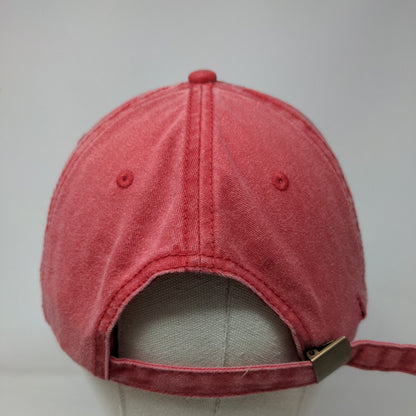 NASA Slideback Hat Red OSFM Adjustable Embroidered 6 Panel Otto Cotton