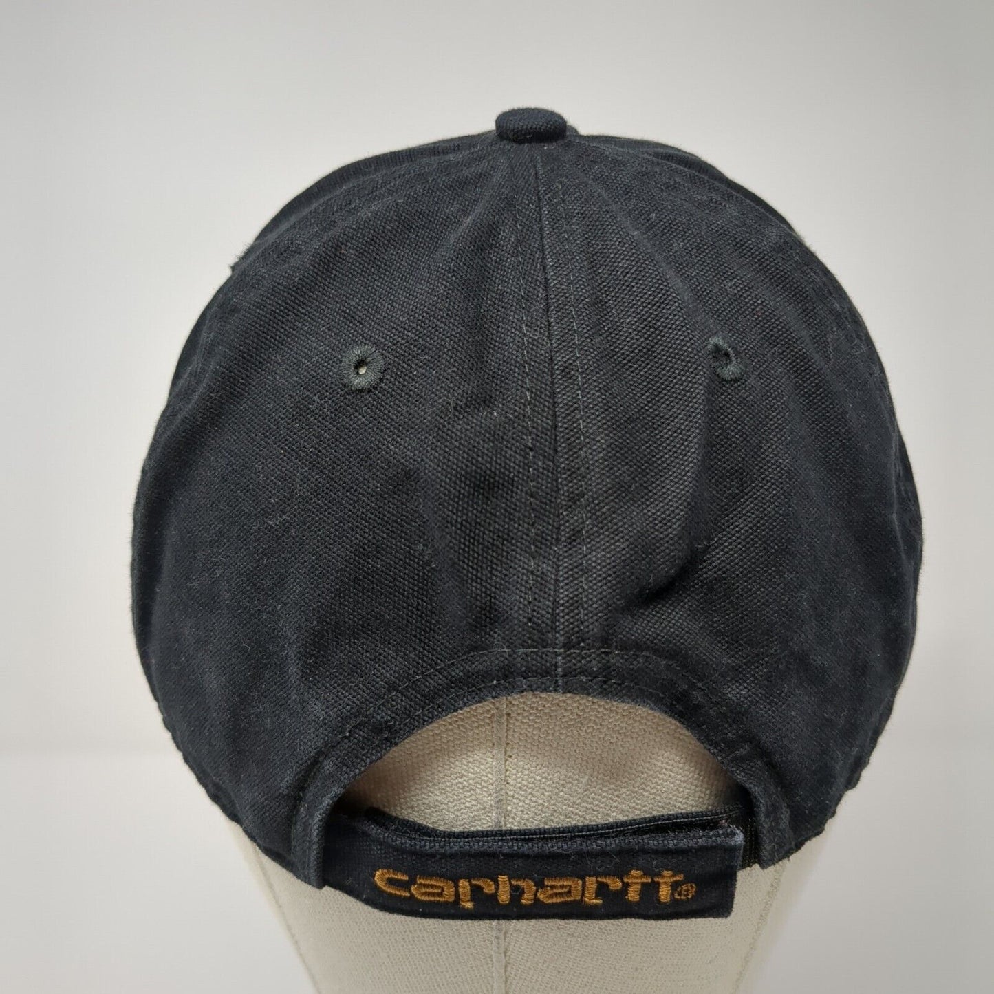 Carhartt Odessa Leather Patch Strapback Hat Black One Size 6 Panel