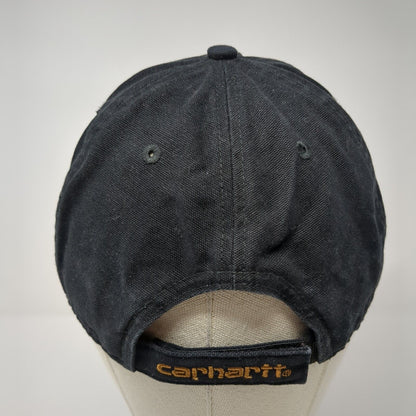 Carhartt Odessa Leather Patch Strapback Hat Black One Size 6 Panel