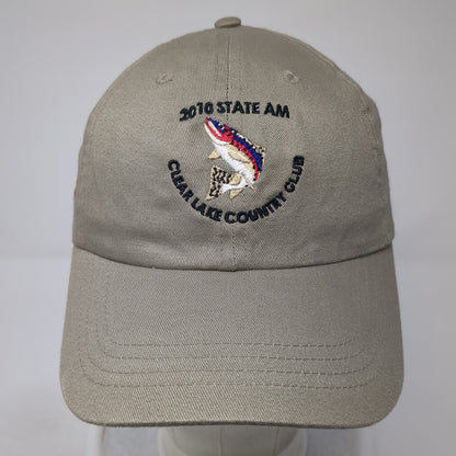 2010 State Am Clear Lake Country Club Baseball Cap Brown OS Adjustable Cotton