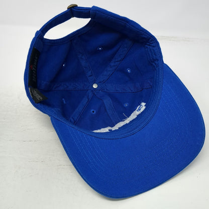 Sportsman Blue Cross of Idaho Mountain Logo Baseball Cap OSFM Hat Slideback Blue