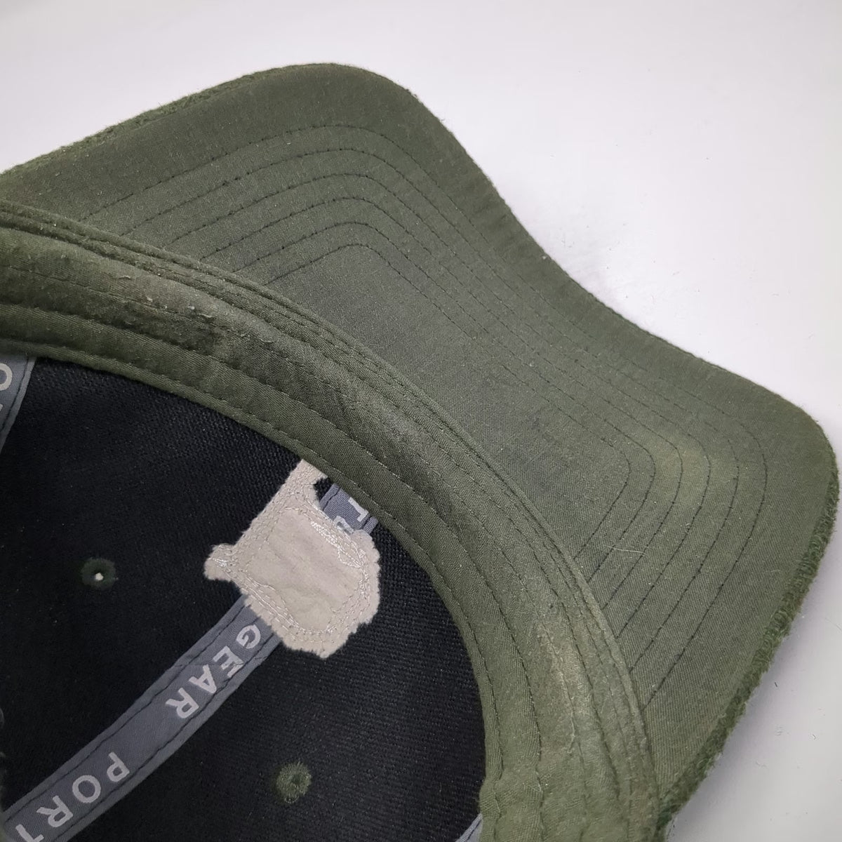 Portland Gear Baseball Cap Green One Size P Oregon Logo Leather Slideback Hat