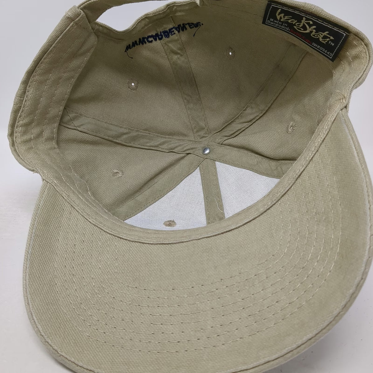 HeadShot Baseball Cap Beige OSFM Cardean University Compass Logo Adjustable Hat