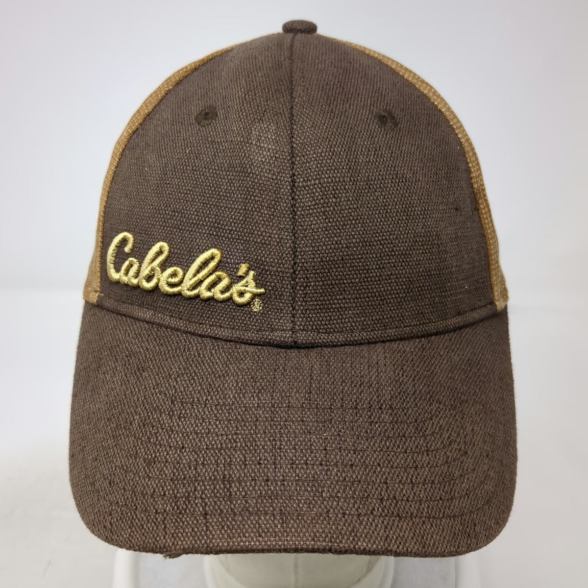 Cabela's Baseball Cap Brown One Size Waffle Knit Strapback Since 1961 Script Hat
