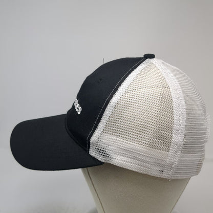 XPO Logistics Trucker Hat Black White Red One Size Mesh Back Snapback Logo Brim