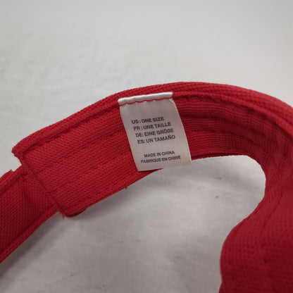 Chick-fil-A Visor Hat Red One Size Adjustable Strapback Logo Restaurant Uniform
