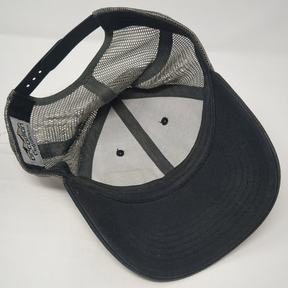 Idaho Snapback Trucker Hat Black OS Adjustable Mesh Back Arcadian Outfitters