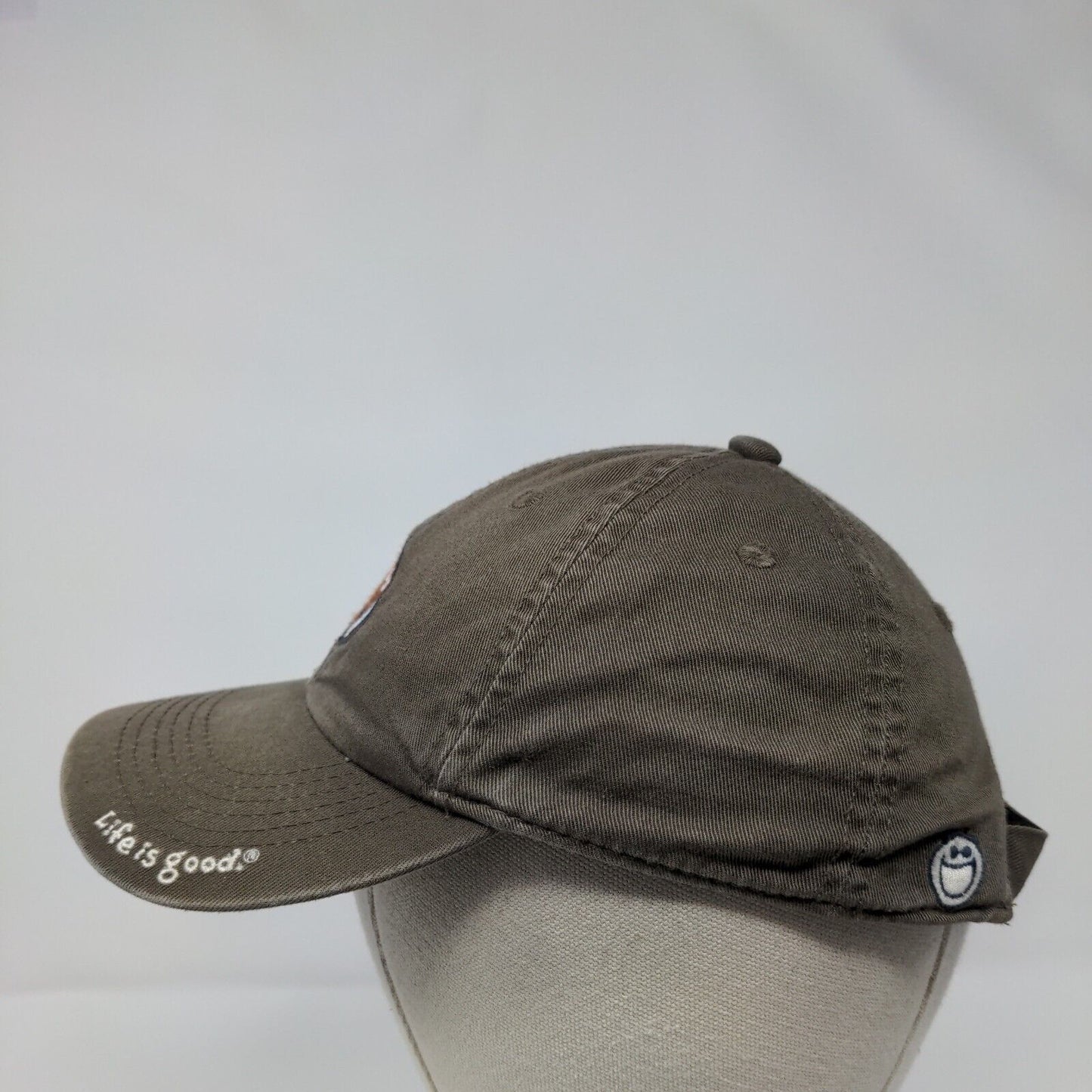 Life Is Good Football Strapback Hat Brown 2-4T Adjustable Embroidered