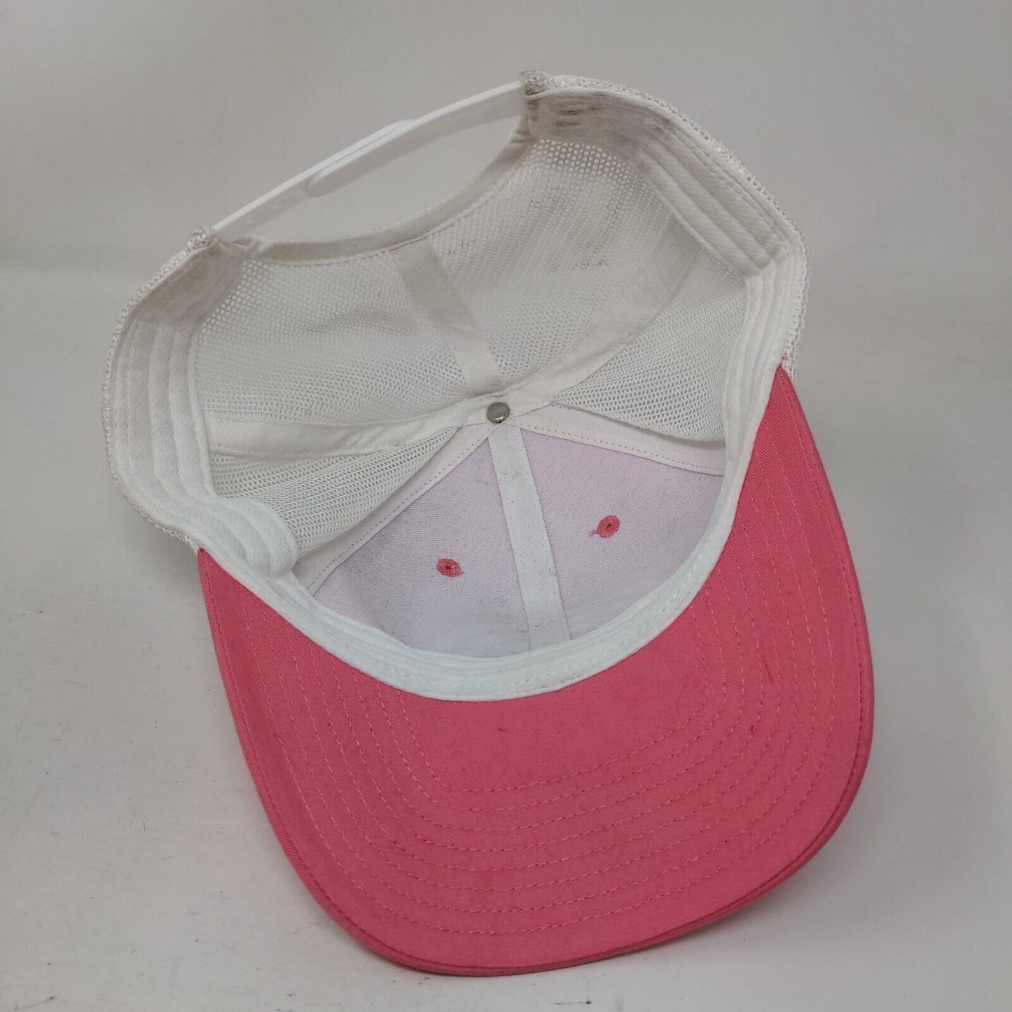 Columbia Snapback Trucker Hat Pink One Size Adjustable Mesh Back 6 Panel