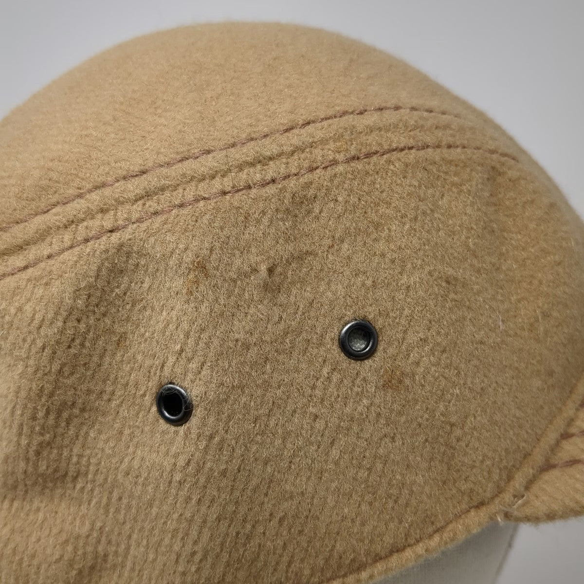 Pistil Army Cap Brown One Size Wool Blend Tree Logo Slideback Owl Lining Hat