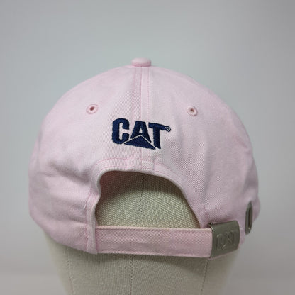 Caterpillar Slideback Baseball Cap Pink One Size Adjustable Embroidered 6 Panel